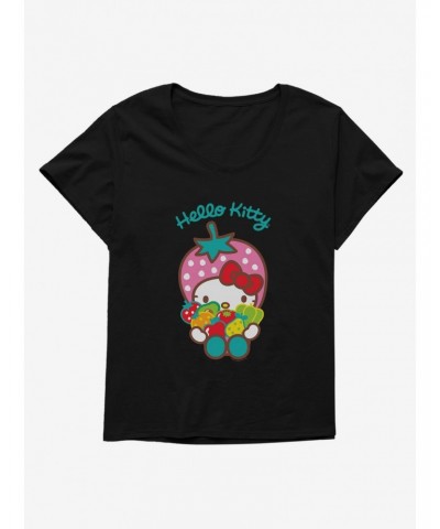 Hello Kitty Five A Day Seven Healthy Options Girls T-Shirt Plus Size $8.79 T-Shirts
