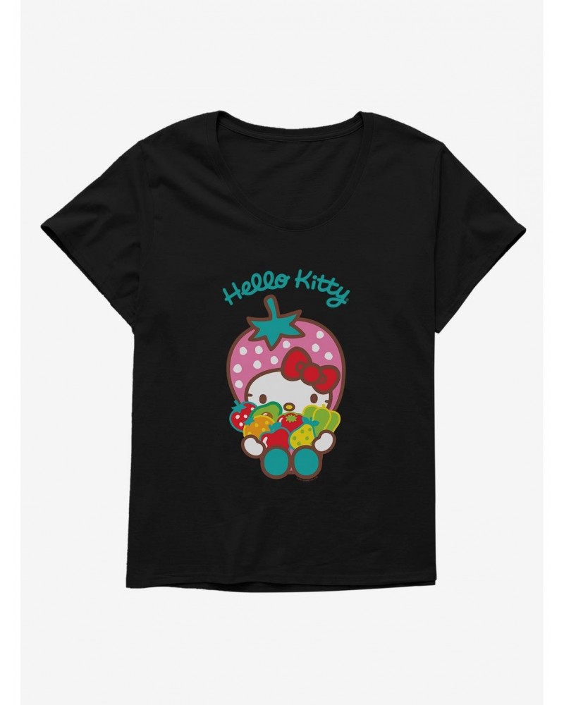 Hello Kitty Five A Day Seven Healthy Options Girls T-Shirt Plus Size $8.79 T-Shirts