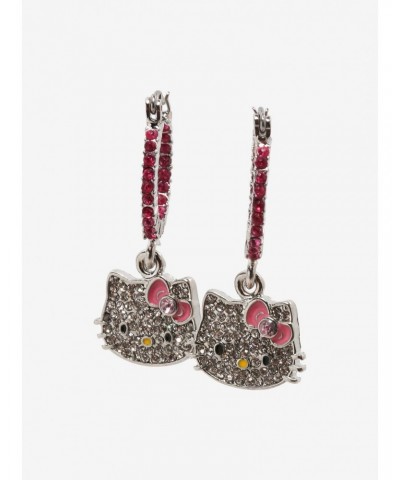 Hello Kitty Bling Hoop Drop Earrings $4.93 Earrings