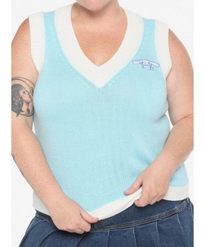 Cinnamoroll Embroidery Girls Sweater Vest Plus Size $11.02 Vests
