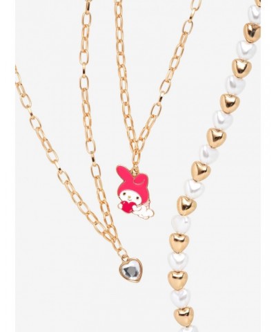 My Melody Heart Charm Necklace Set $5.41 Necklace Set