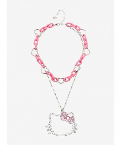 Hello Kitty Bling Pendant Chunky Chain Necklace $7.44 Necklaces