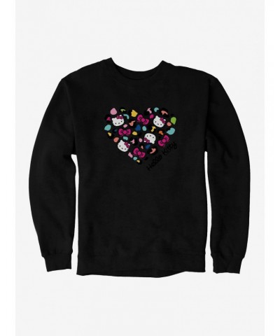 Hello Kitty Jungle Paradise Spotted Heart Logo Sweatshirt $13.28 Sweatshirts