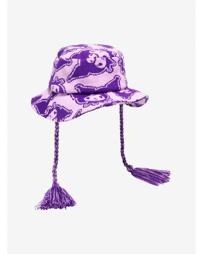 Kuromi Tassel Knit Bucket Hat $9.68 Hats