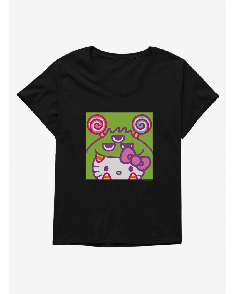 Hello Kitty Sweet Kaiju Candy Corn Girls T-Shirt Plus Size $9.48 T-Shirts