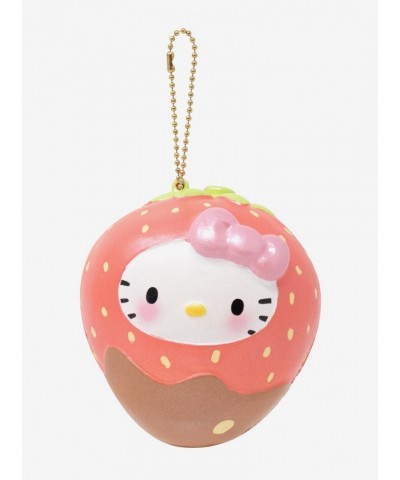 Hello Kitty Chocolate Strawberry Squishy Toy Key Chain $3.84 Key Chains