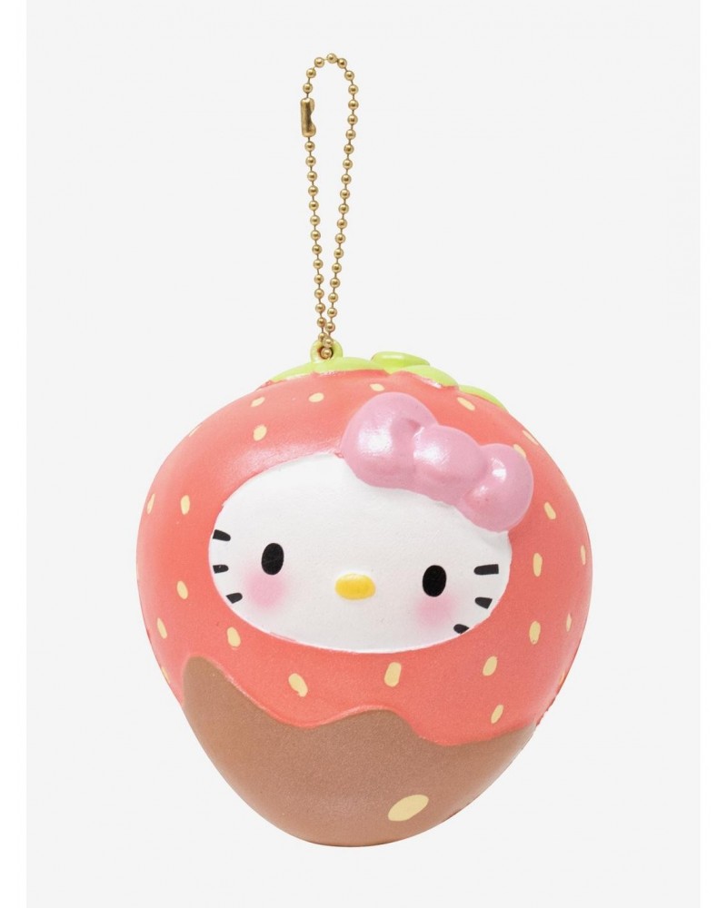 Hello Kitty Chocolate Strawberry Squishy Toy Key Chain $3.84 Key Chains