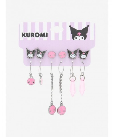 Kuromi Skulls & Faux Crystal Earring Set $4.52 Earring Set