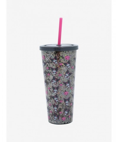 Kuromi Skull Glitter Acrylic Travel Cup $4.60 Cups