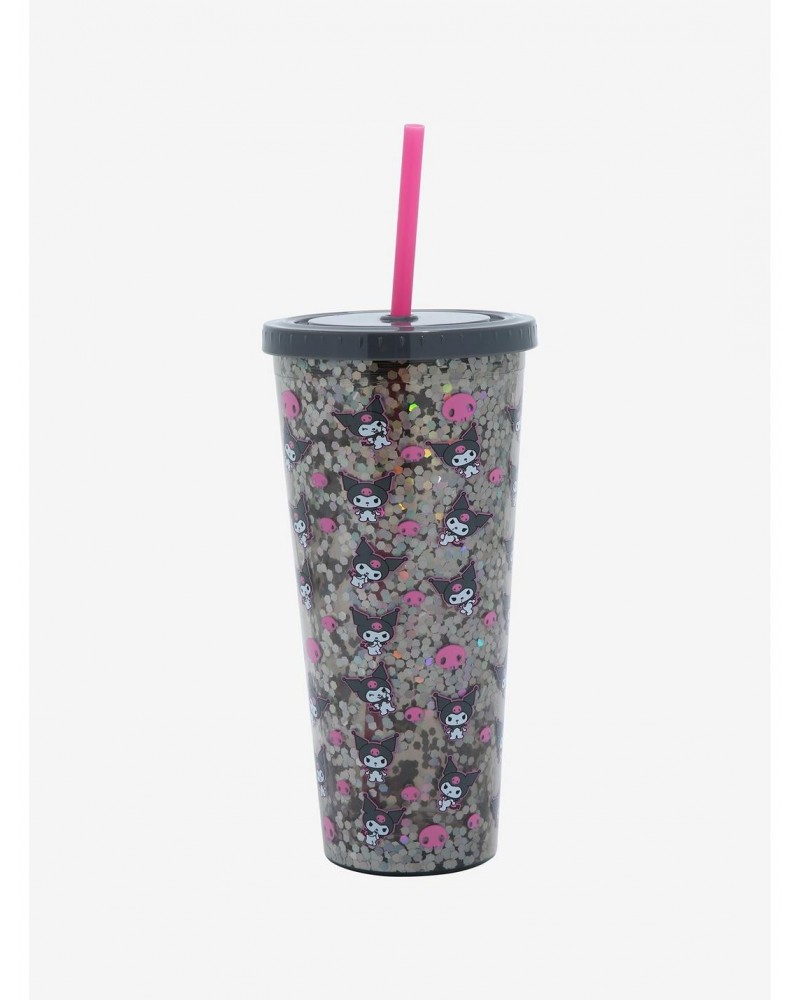 Kuromi Skull Glitter Acrylic Travel Cup $4.60 Cups