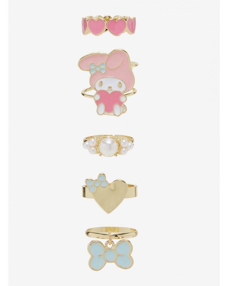 My Melody Heart Ribbon Ring Set $6.06 Ring Set