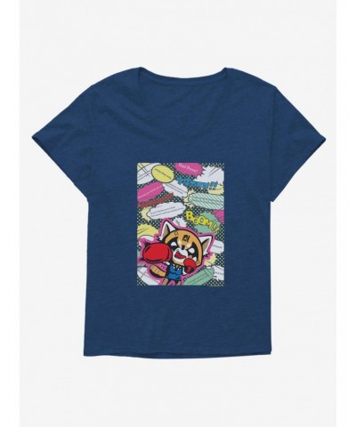 Aggretsuko Fighting Words Girls T-Shirt Plus Size $9.48 T-Shirts