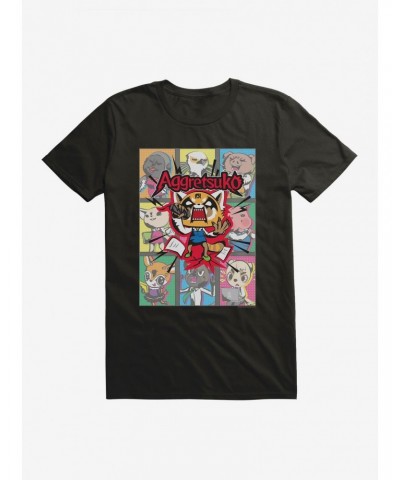 Aggretsuko Screaming Panels T-Shirt $9.37 T-Shirts