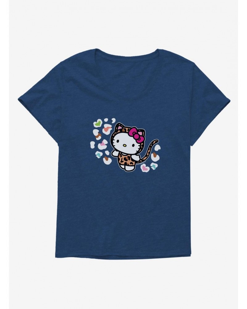 Hello Kitty Jungle Paradise Animal Spots Girls T-Shirt Plus Size $10.40 T-Shirts