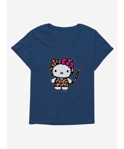 Hello Kitty Jungle Paradise Leopard Costume Girls T-Shirt Plus Size $6.94 T-Shirts
