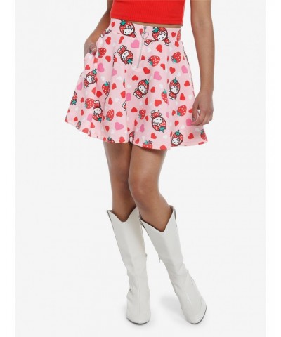 Hello Kitty Strawberry Pink Heart Skirt $13.40 Skirts