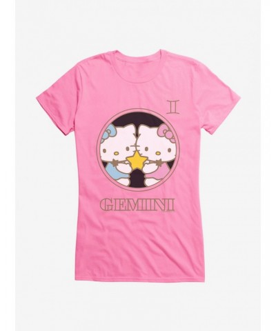 Hello Kitty Star Sign Gemini Stencil Girls T-Shirt $8.76 T-Shirts