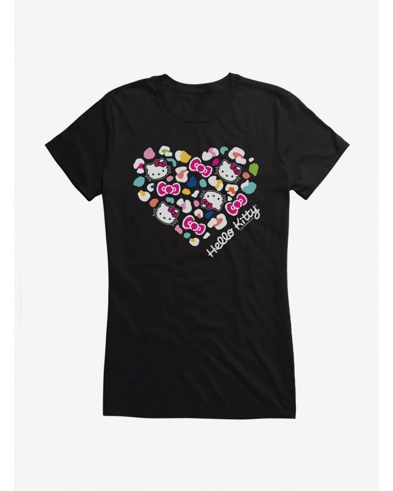 Hello Kitty Jungle Paradise Spotted Heart Girls T-Shirt $9.36 T-Shirts