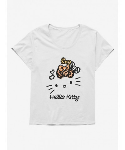 Hello Kitty Jungle Paradise Stencil Outline Girls T-Shirt Plus Size $7.86 T-Shirts