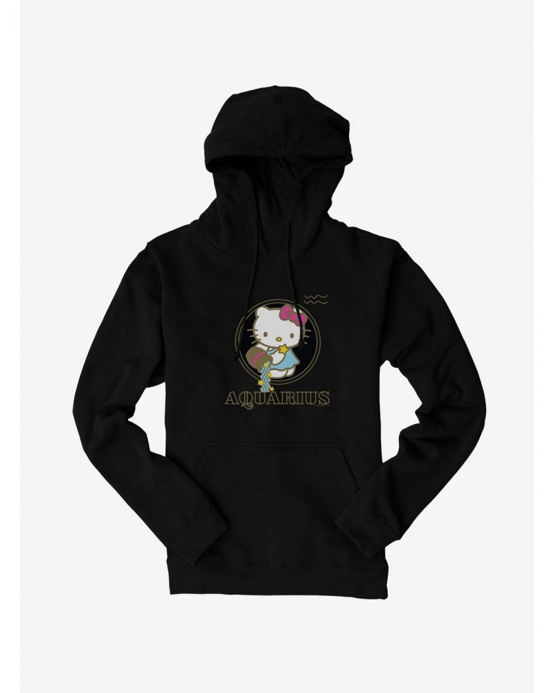 Hello Kitty Star Sign Aquarius Stencil Hoodie $12.21 Hoodies