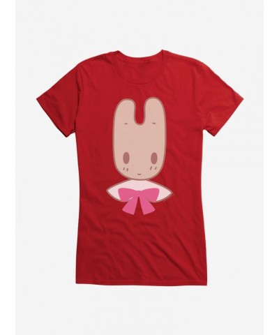 Marron Cream Pink Bow Bunny Girls T-Shirt $8.37 T-Shirts