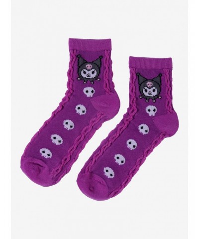 Kuromi Skull Textured Ankle Socks $2.43 Socks