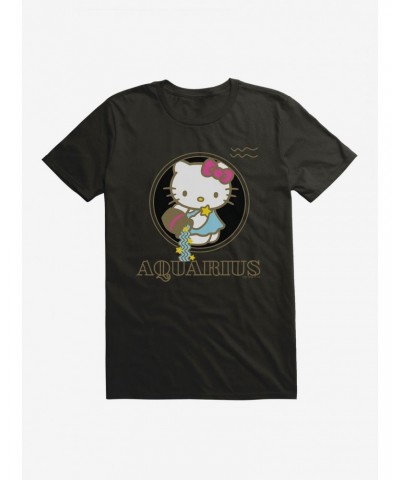 Hello Kitty Star Sign Aquarius Stencil T-Shirt $5.74 T-Shirts