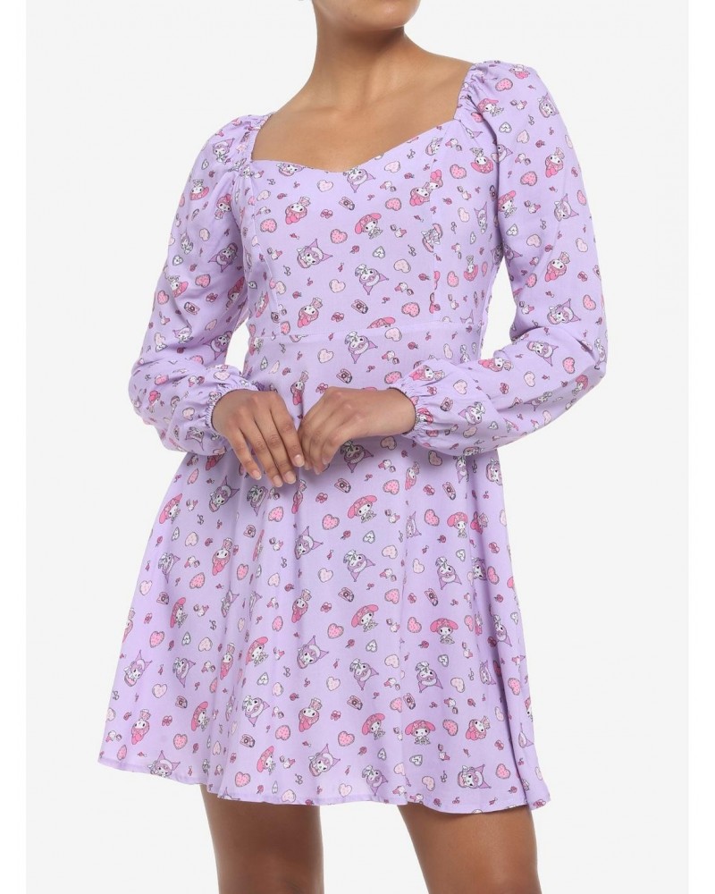 My Melody & Kuromi Sweetheart Long-Sleeve Dress $13.48 Dresses