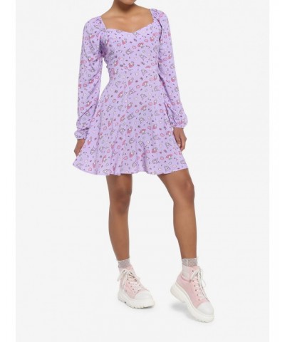 My Melody & Kuromi Sweetheart Long-Sleeve Dress $13.48 Dresses