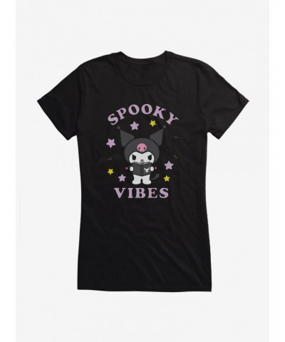 Kuromi Halloween Spooky Vibes Girls T-Shirt $7.97 T-Shirts