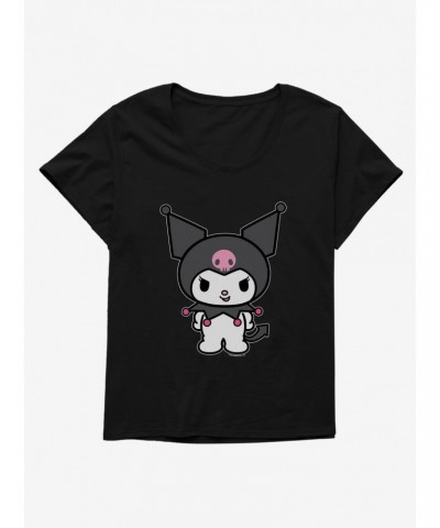 Kuromi Evil Grin Girls T-Shirt Plus Size $9.25 T-Shirts
