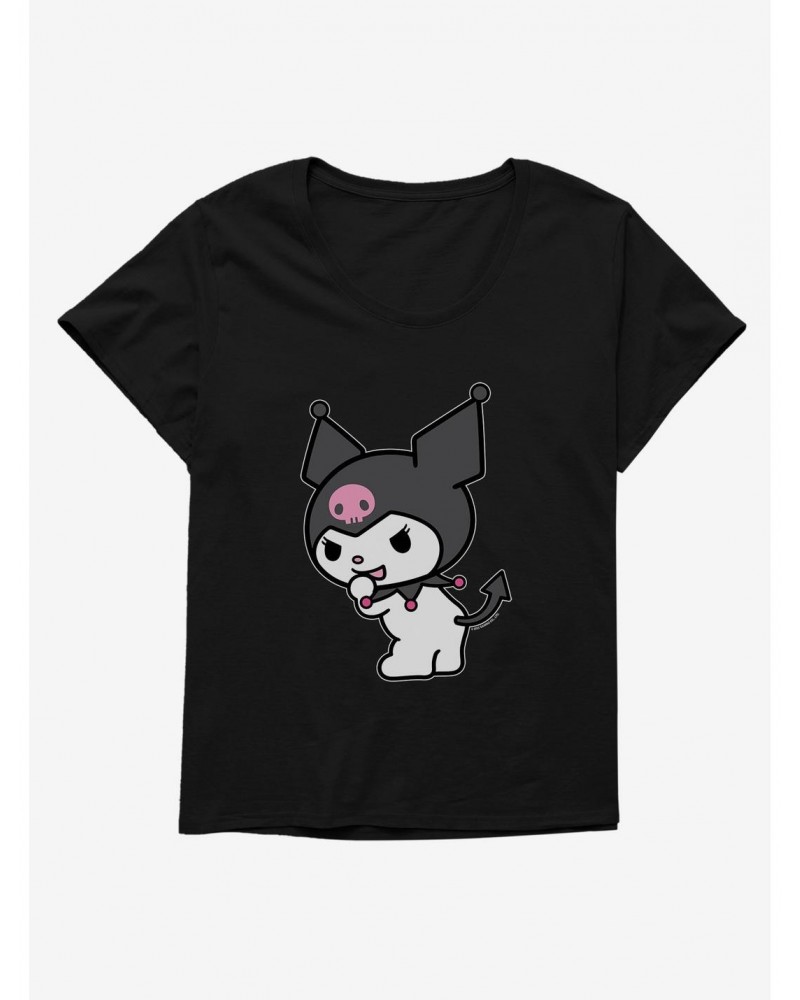 Kuromi Turning Giggle Girls T-Shirt Plus Size $7.63 T-Shirts
