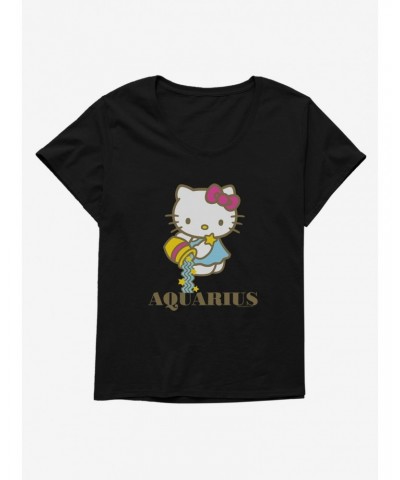 Hello Kitty Star Sign Aquarius Girls T-Shirt Plus Size $8.79 T-Shirts