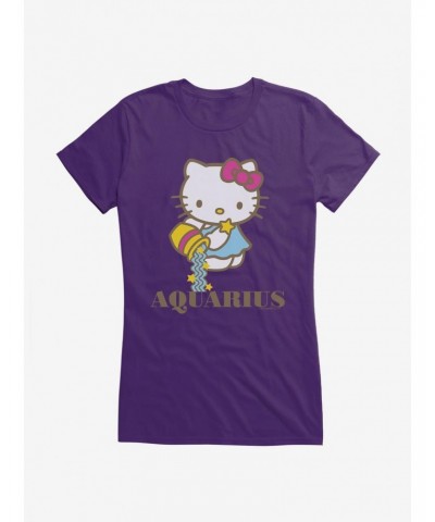 Hello Kitty Star Sign Aquarius Girls T-Shirt $7.17 T-Shirts