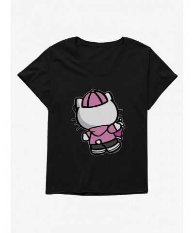Hello Kitty Pink Back Girls T-Shirt Plus Size $6.94 T-Shirts