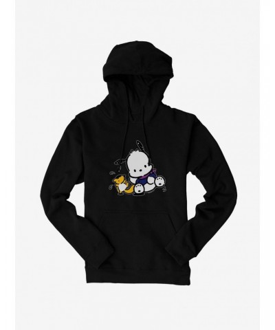 Pochacco Playing With Mon-Mon Hoodie $15.80 Hoodies