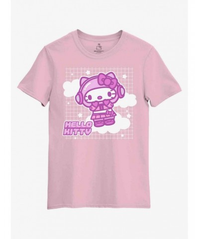 Hello Kitty Astro Grid Boyfriend Fit Girls T-Shirt $11.70 T-Shirts