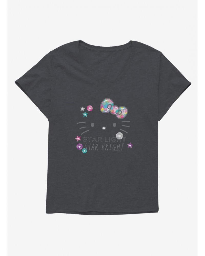 Hello Kitty Star Light Star Bright Girls T-Shirt Plus Size $7.42 T-Shirts