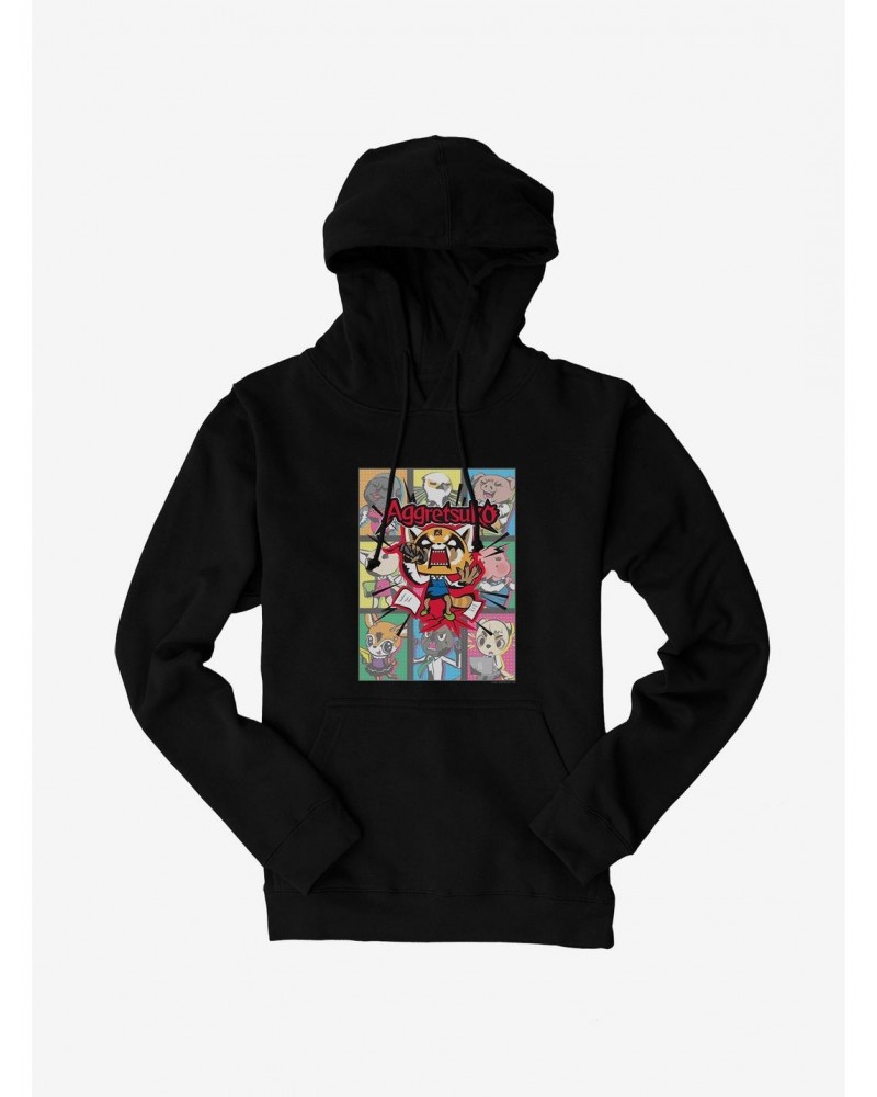 Aggretsuko Screaming Panels Hoodie $12.21 Hoodies