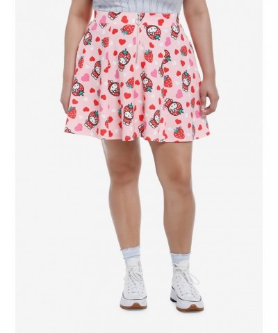 Hello Kitty Strawberry Pink Heart Skirt Plus Size $6.22 Skirts