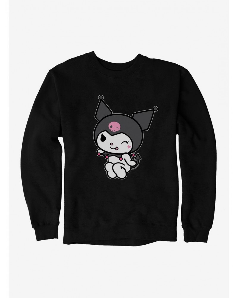 Kuromi Flirty Wink Sweatshirt $9.74 Sweatshirts