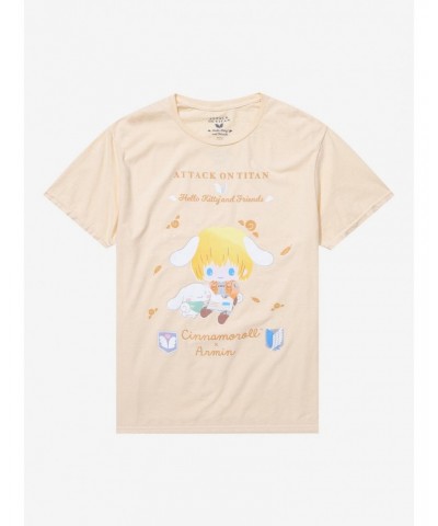 Attack On Titan X Hello Kitty And Friends Cinnamoroll & Armin T-Shirt $7.63 T-Shirts