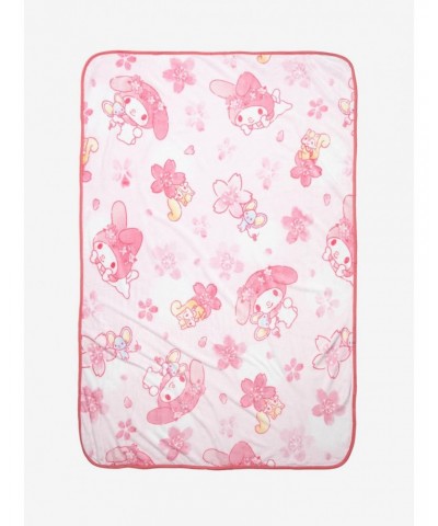 My Melody Sakura Throw Blanket $7.39 Blankets