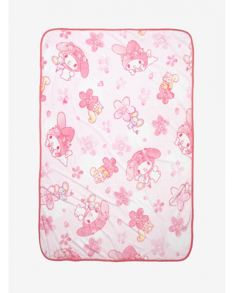 My Melody Sakura Throw Blanket $7.39 Blankets