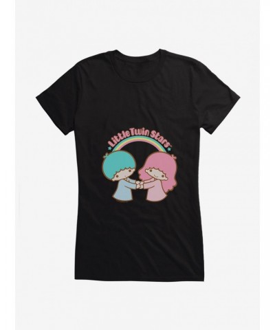 Little Twin Stars Holding Hands Girls T-Shirt $7.17 T-Shirts