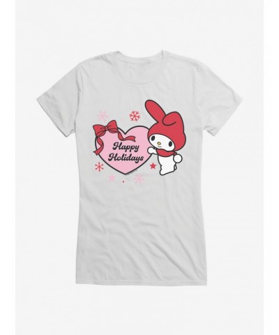 My Melody Happy Holidays Heart Girls T-Shirt $8.96 T-Shirts