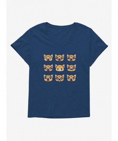 Aggretsuko Metal Emotions Girls T-Shirt Plus Size $9.71 T-Shirts