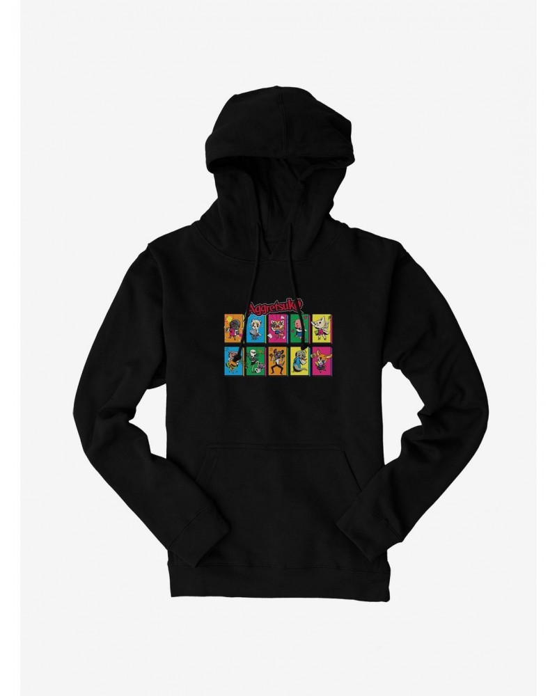 Aggretsuko Character Panels Hoodie $15.80 Hoodies