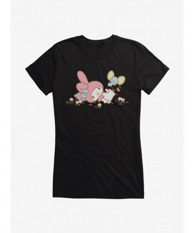 My Melody Outside Adventure With Flat Girls T-Shirt $9.76 T-Shirts
