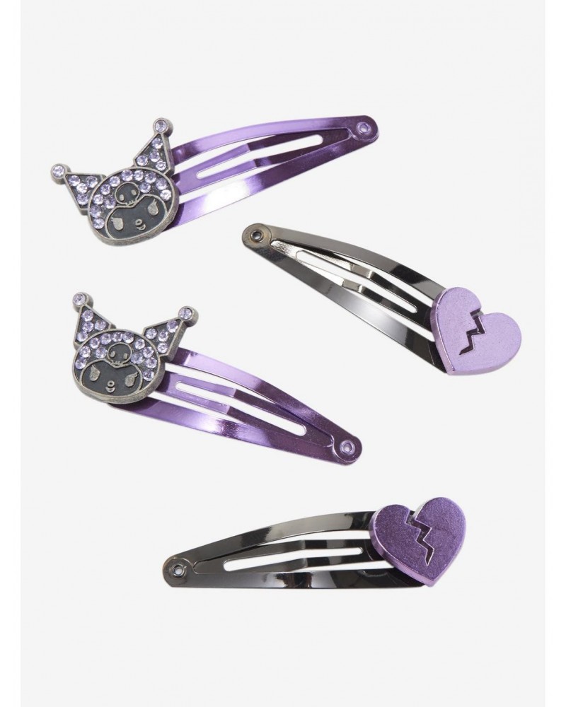 Kuromi Bling Broken Heart Hair Clip Set $4.39 Clip Set